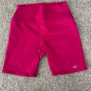 ALO Yoga Women's Vibrant Pink Bike Shorts